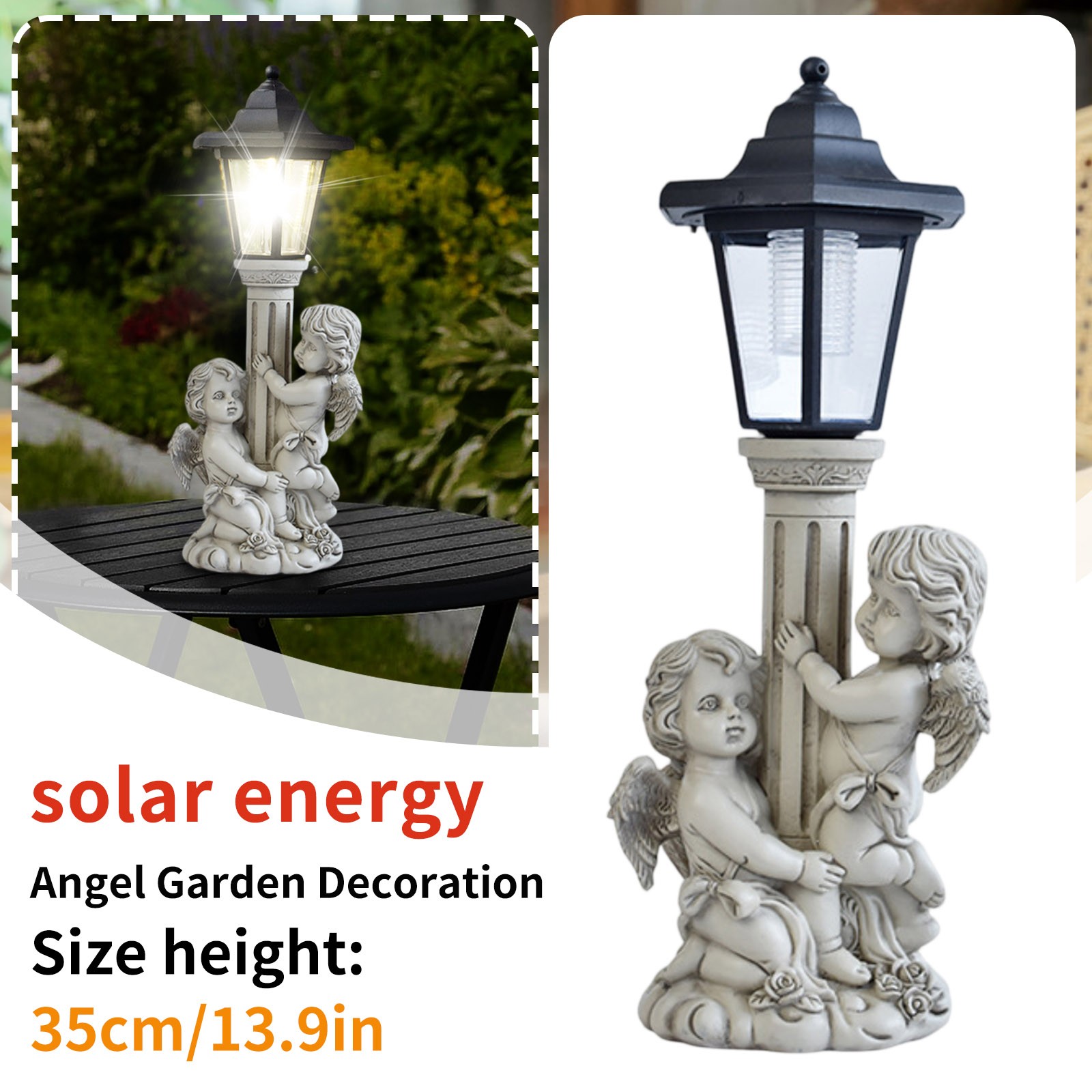 Outdoor Power Post - Garten Engel Statue Solar Post Lampe