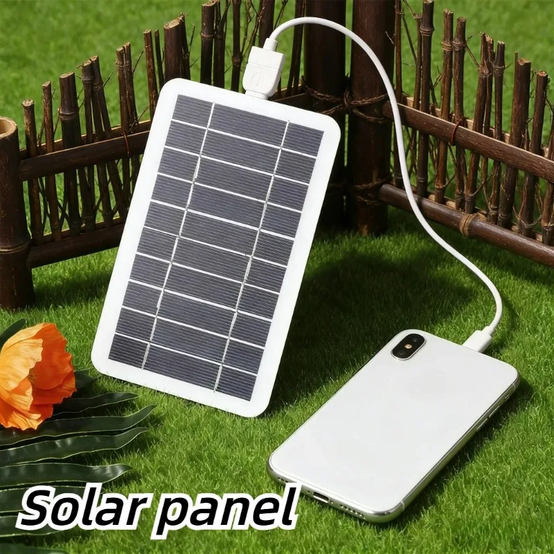 Outdoor Power Source - 5V 5W Solarpanel-Ladegerät mit USB-Schnittstelle, wasserdicht,