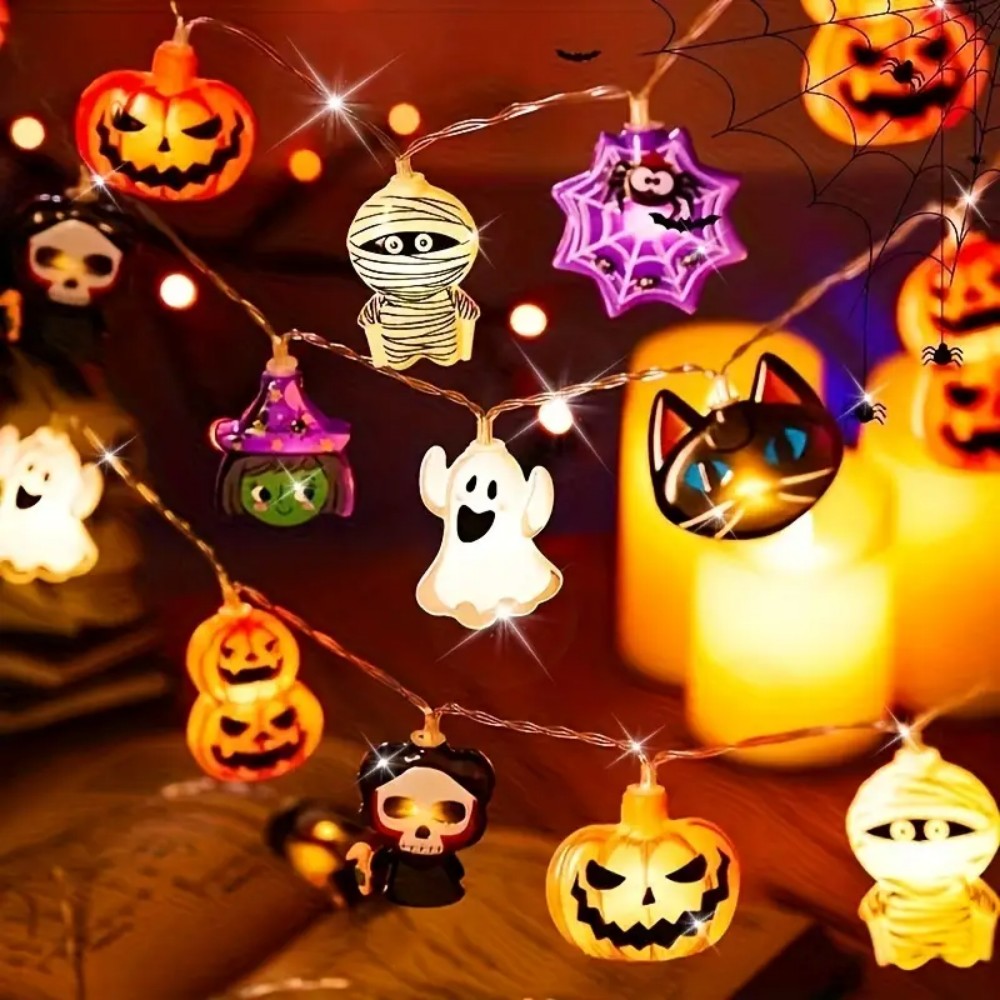 Outdoor Power Pack - 1 Packung Halloween LED-Lichterkette 1,5M 10LED