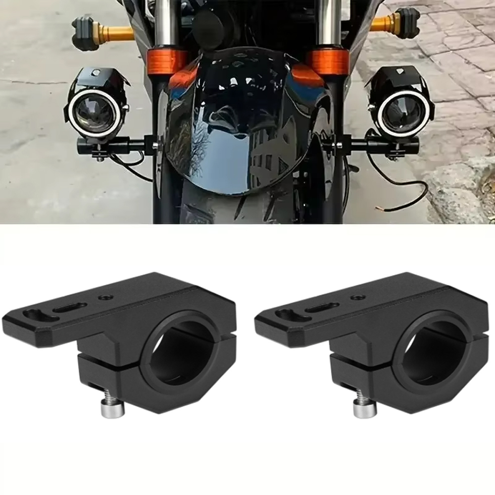Outdoor Power Products - 2 Stück Motorrad-Montagehalterung Scheinwerfer-Spotlight-Halterung Universelle Motorrad-Nebelscheinwerfer-Halterung