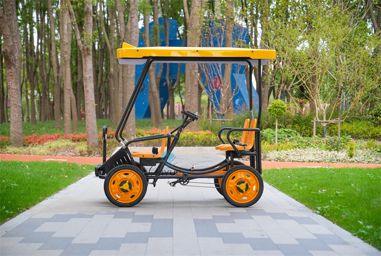 Outdoor Power Products - Outdoor-Park-Sightseeing-Freizeitprodukte: Doppel-Quad-Fahrrad, Familien-Tourrad, 4-Personen-Fahrrad mit Elektroantrieb