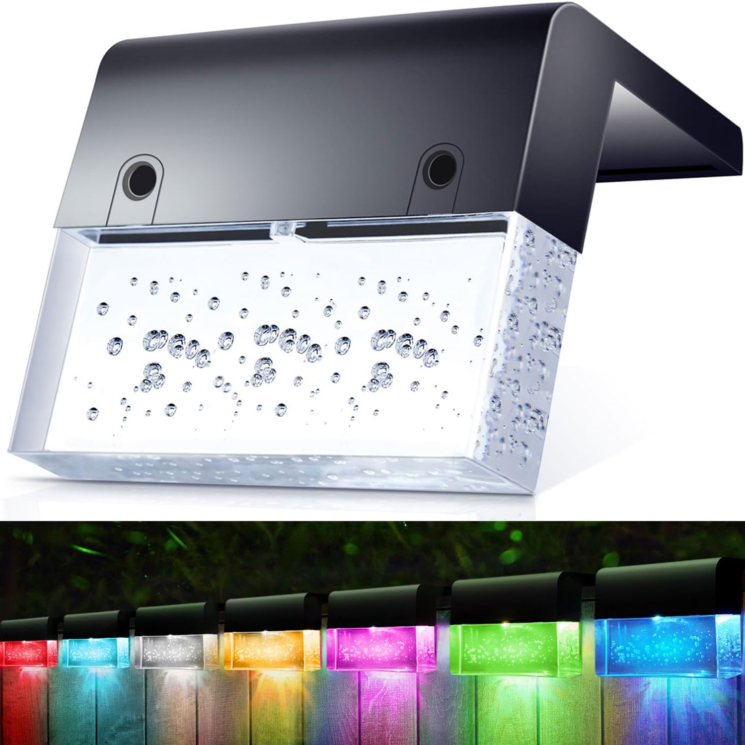 Outdoor Power Post - Solar-Zaunleuchten für den Außenbereich, wasserdicht, Farbe