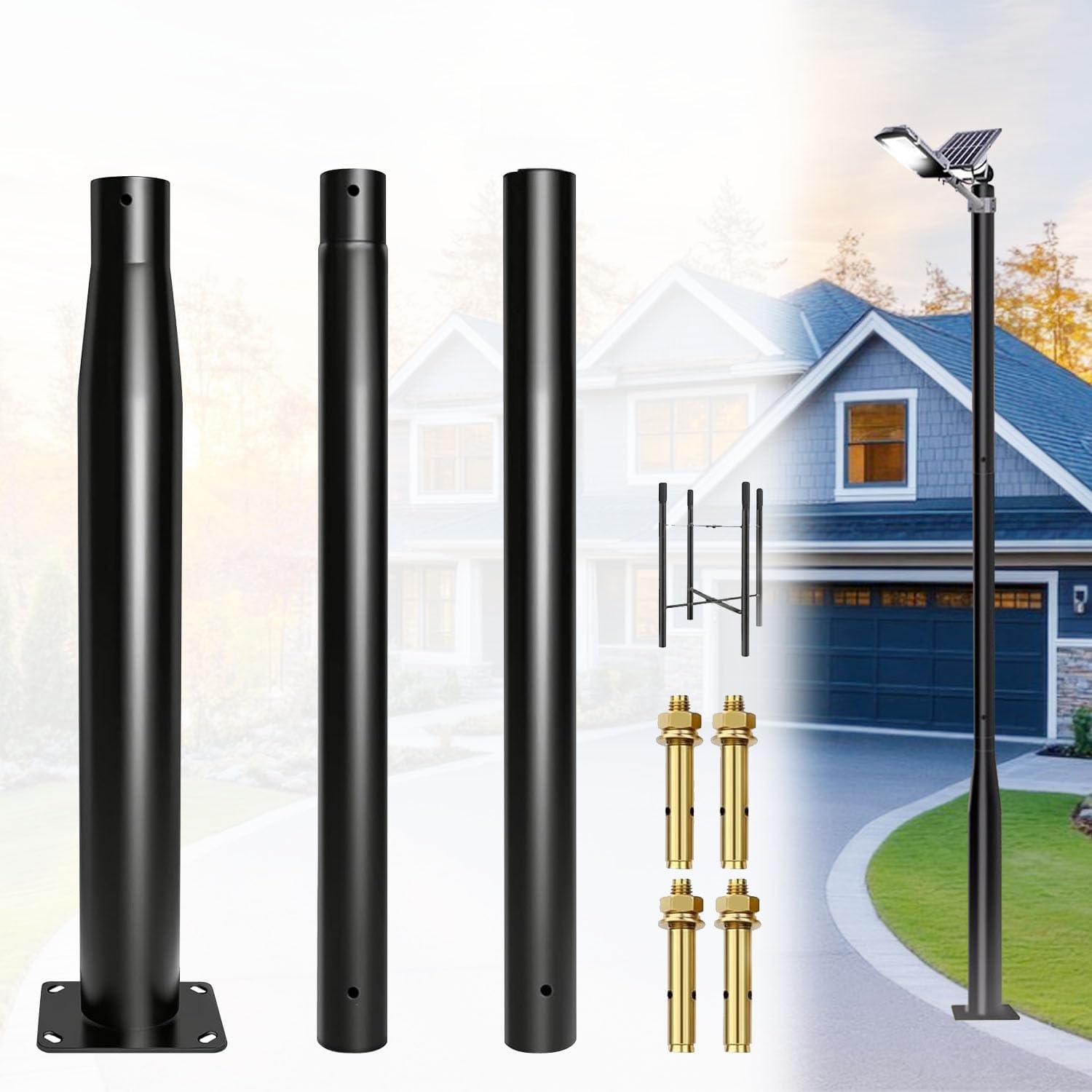 Outdoor Power Post - Universelles Lichtmast-Set für den Außenbereich Langlebiger