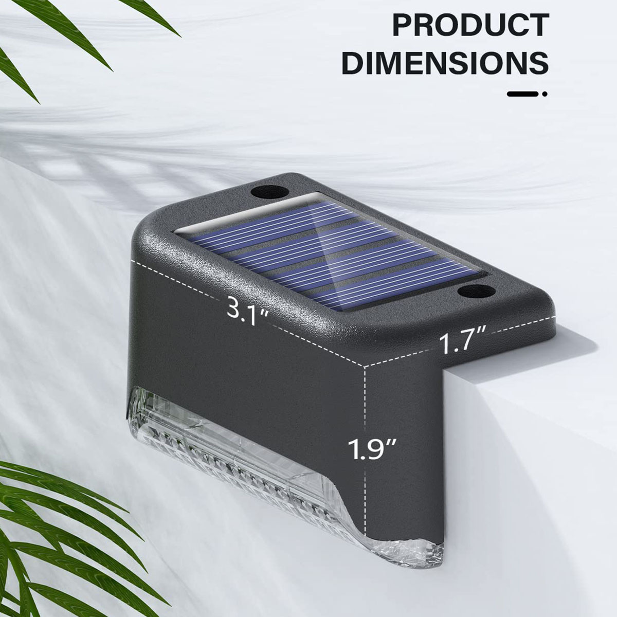Outdoor Power Pack - 4/12er-Pack Deckleuchten, solarbetrieben, Solar-Stufenleuchten für den