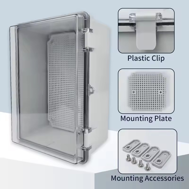 Outdoor Power Outlet Box - IP66 Elektrisches Kunststoffgehäuse, ABS-Stromanschlusskasten, wasserdichter Verteilerkasten