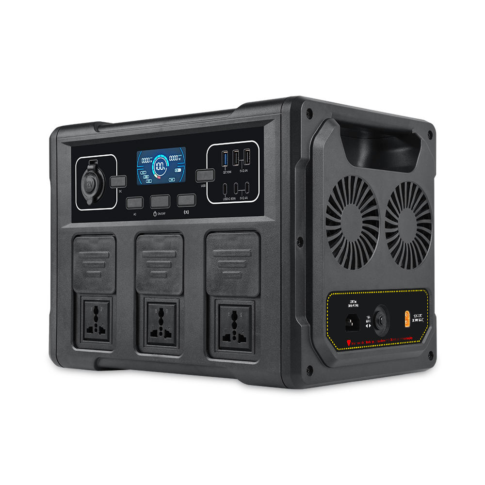 Power Outdoor - 1200W Tragbarer Solargenerator, LiFePO4-Akku MPPT-Kraftwerk Notfall-Energiespeicher