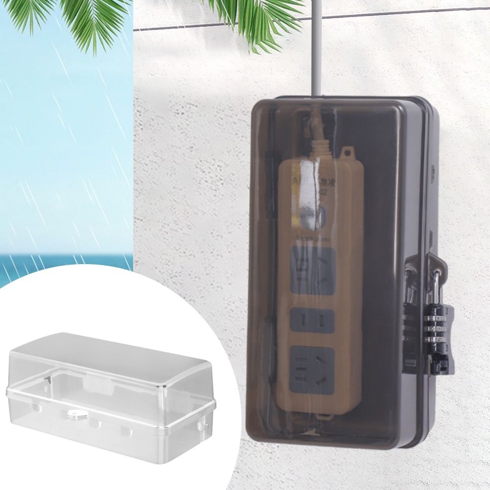 Outdoor Power Lead Cover - Tragbare Kunststoff-Steckdosenbox, wasserdicht, diebstahlsicher, Verlängerungskabelabdeckung, wetterfest,