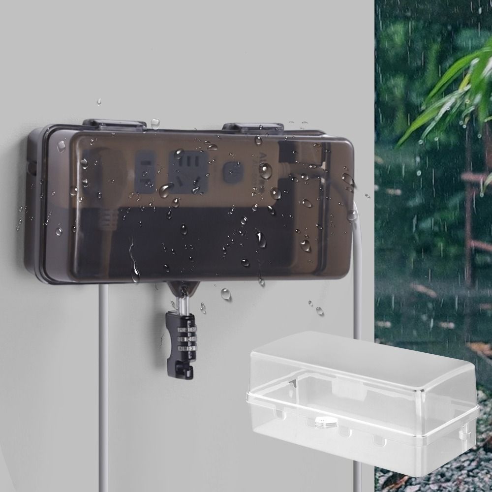 Outdoor Power Lead Cover - Tragbare Kunststoff-Steckdosenbox Diebstahlsicher Wasserdicht Verlängerungskabel-Abdeckung Steckdosenschutz