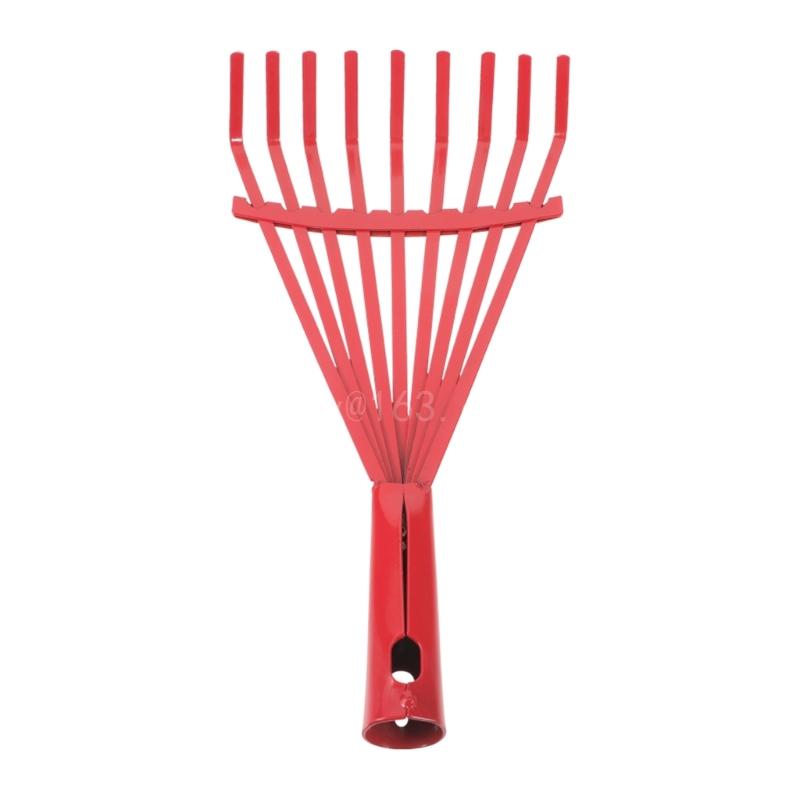 Outdoor Power Broom - Grasrechen aus Kohlenstoffstahl, Handrechen, Drahtbesen, neun