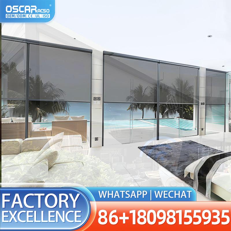 Outdoor Power Blinds - Elektrische Vertikale Rollos mit Windfestem Aluminium-Design