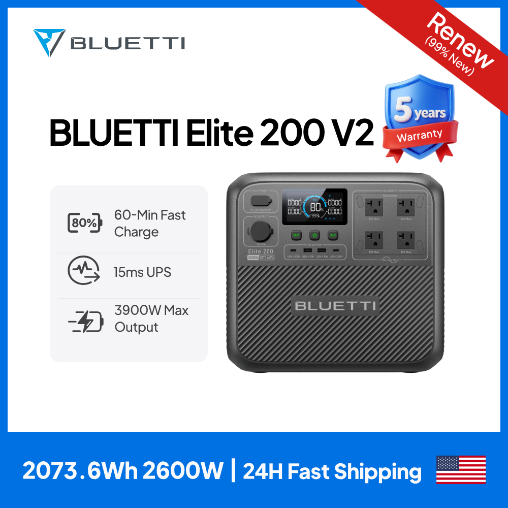 Outdoor Power Tower - 【Renew】BLUETTI Elite 200 V2 Tragbare Powerstation