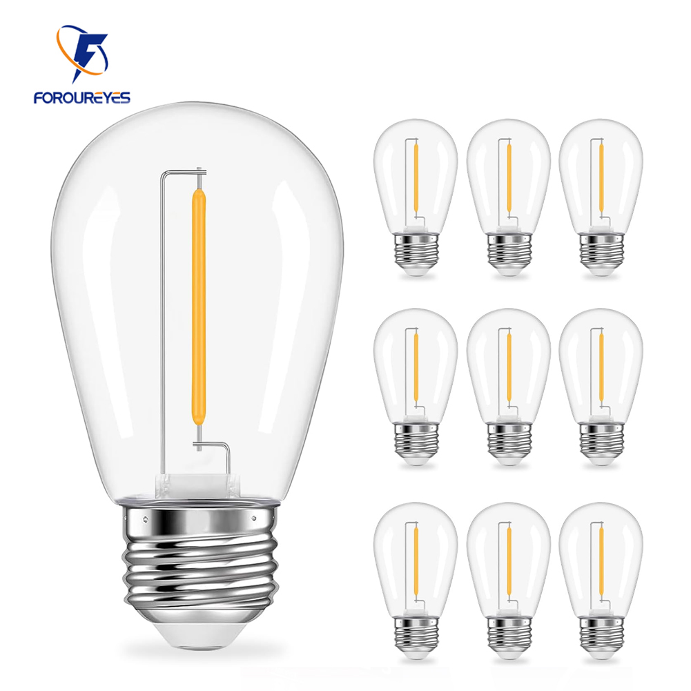 Outdoor Power Lead Cover - 10Pack 5V 24V S14 Dimmbare Filament