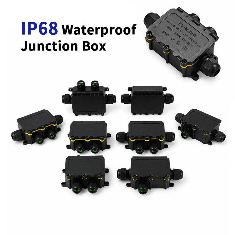 Outdoor Power Outlet Box - IP68 Wasserdichte Anschlussdose 2-8 Wege 6-poliger
