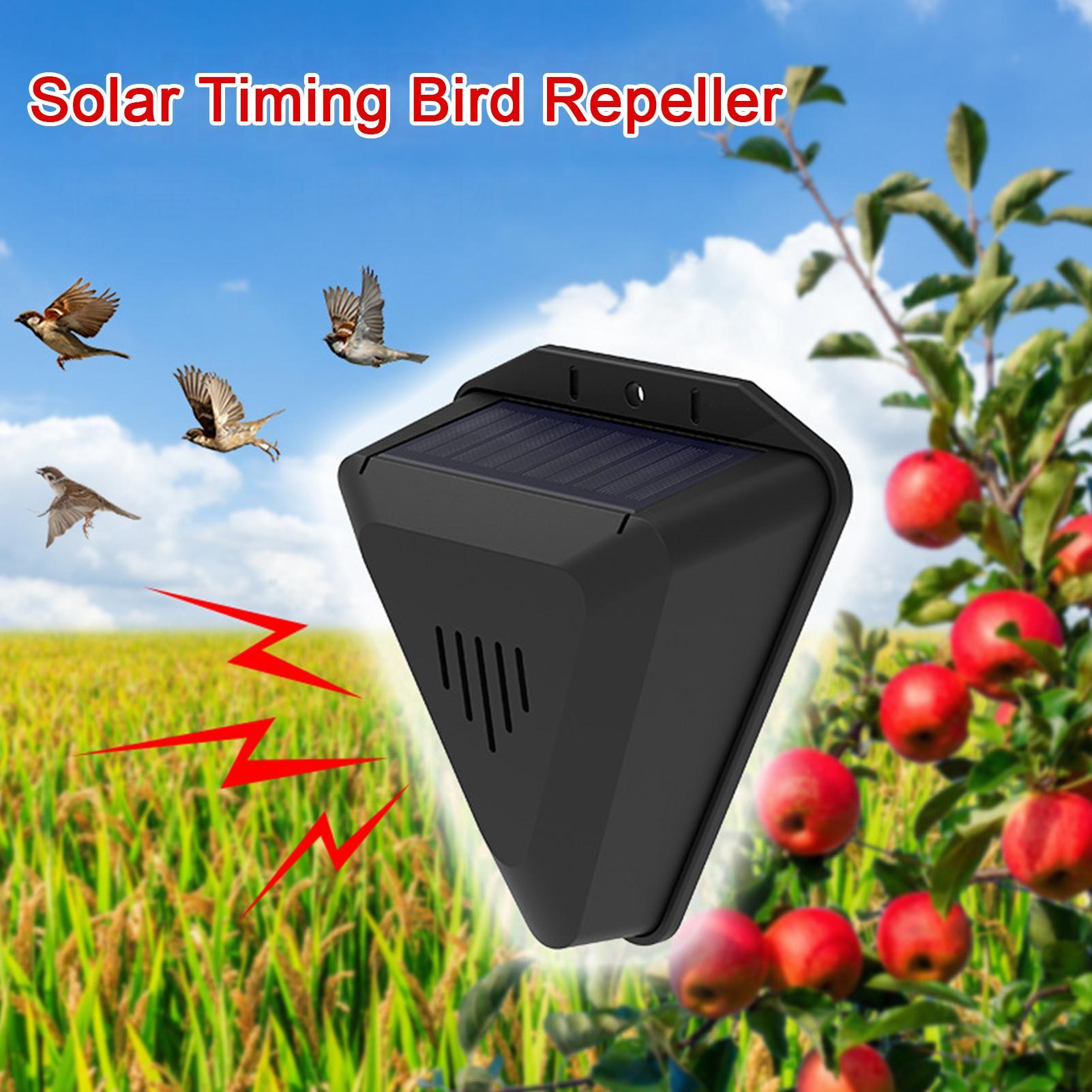 Outdoor Power With Timer - Solarbetriebener Vogelabwehr-Timer mit 13 Geräuschen, wasserdichter