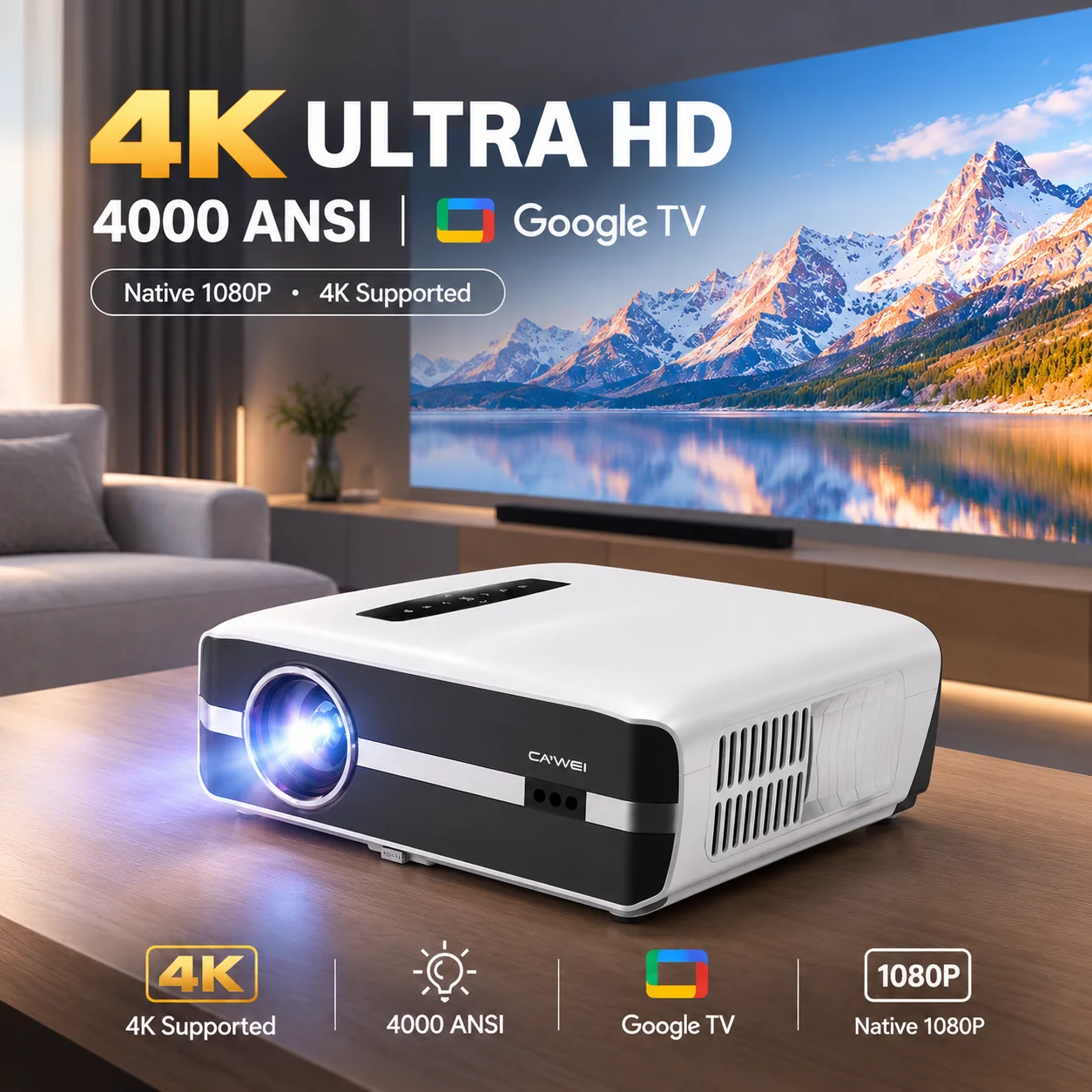 Outdoor Power Products - Neuer A9S 4K 4000ANSI Projektor mit