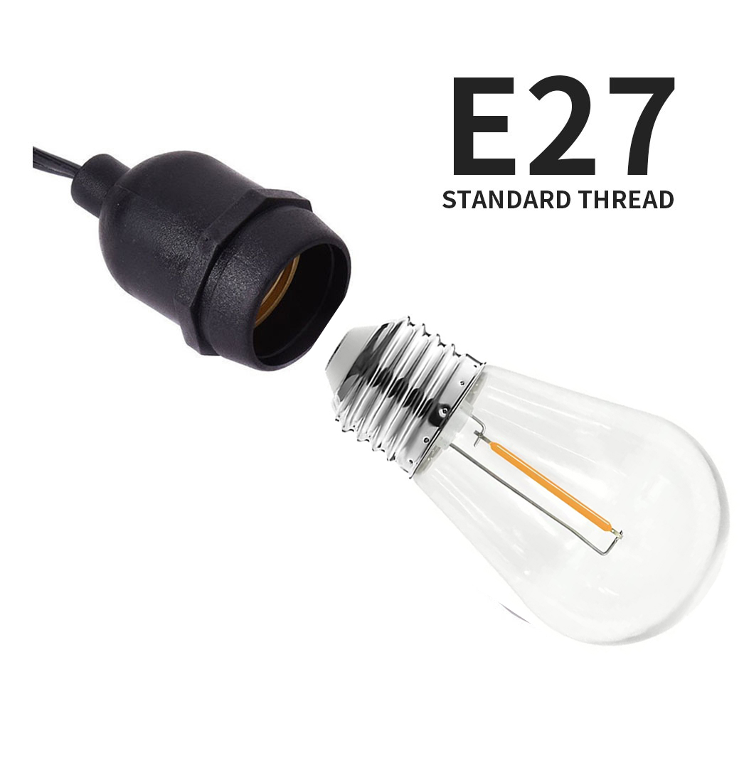2026 Neue S14 E27 Filament LED – Outdoor Power Lead Cover Bewertung und Preis