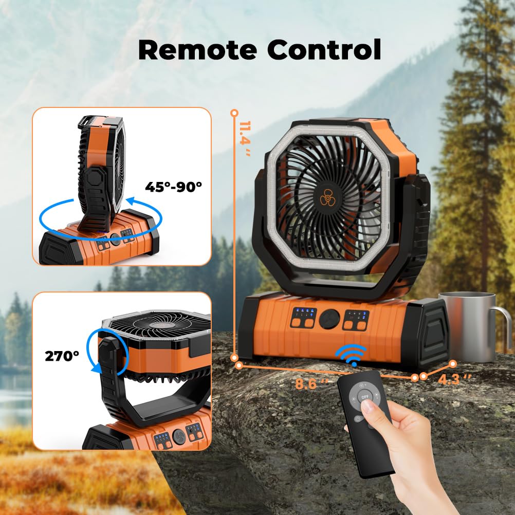 Camping-Ventilator, 20.000 mAh – Outdoor Power With Timer Bewertung und Preis