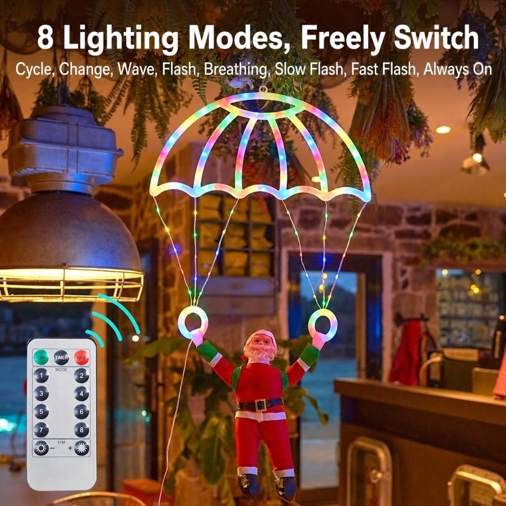 LED-Weihnachtsmann-Fallschirml – Outdoor Power For Christmas Lights Bewertung und Preis