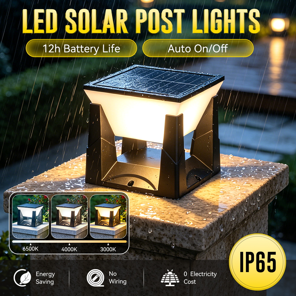 3-Farbige Solar-Pfostenleuchte – Outdoor Power Post Bewertung und Preis