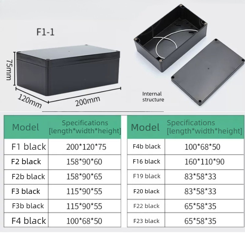Typ F Schwarze Wasserdichte An – Outdoor Power Supply Box Bewertung und Preis